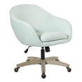 thumbnail image 1 of Pemberly Row Office Chair in Mint Blue Fabric with Gray Brush Wood Base KD, 1 of 6