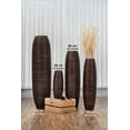 thumbnail image 3 of Leewadee Brown Wood Floor Vase - 34 inch Large Indoor Decorative Accent for Dried Flowers, 3 of 7