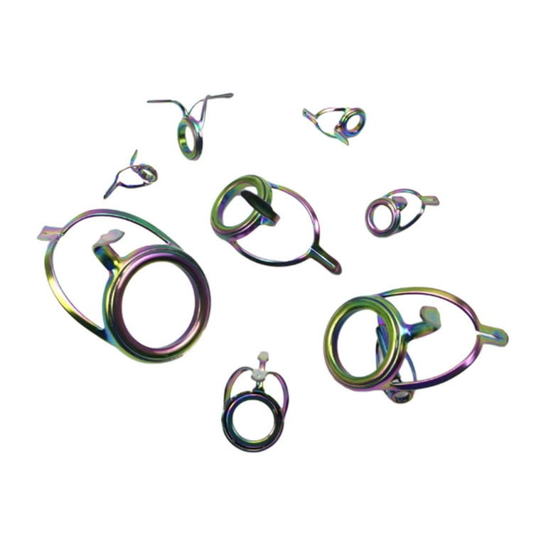 9Pcs Tip Repair Tip Top Eye Rings Spare Parts, Line Rings Repair