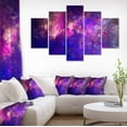 thumbnail image 1 of Clear Purple Starry Fractal Sky - Contemporary Canvas Art Print, 1 of 3