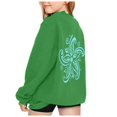 thumbnail image 3 of PMVFHDE Chandail en Molleton pour Filles Mode Décontractée Imprimé à Manches Longues Vert,120, 3 of 5