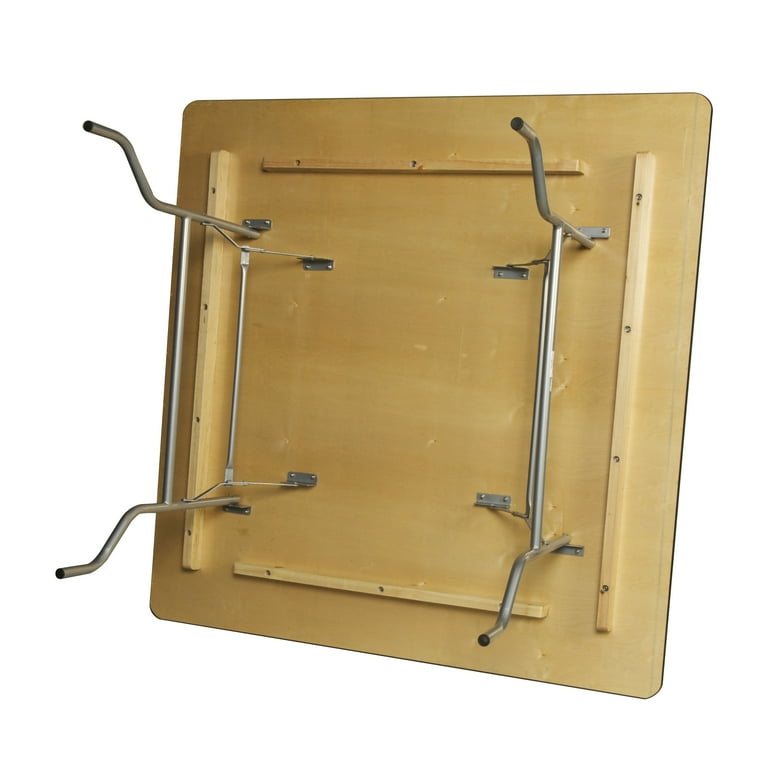 48 inch WFT Series Birch Wood Square Folding Table - Rubber