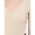 thumbnail image 5 of Basic Cap-Sleeve V-Neck T-Shirt, 5 of 5