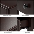 thumbnail image 6 of Homfa Night Stand with Drawer, End Wooden Bedside Table with Storage Shelf for Bedroom Living Room, Set of 2,Dark Brown, 6 of 11