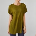 thumbnail image 2 of Summer Tops for Women Solid Color Asymmetric Hem Long Sleeve Yoga Cover Up | Lightweight Loose Fitting Sports Top For Running & Fitness Women Working Shirt Loose Tunic plus Size Army Green L, 2 of 8