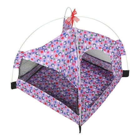 OATIPHO Dog House Outdoor Pet Tent Mesh Purple 1Set Wide Doorway Easy to Clean