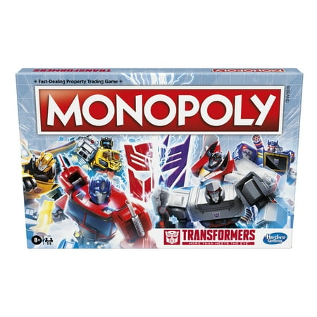 Monopoly: Transformers Edition Board Game for Kids Ages 8 and Up  2-6 Players