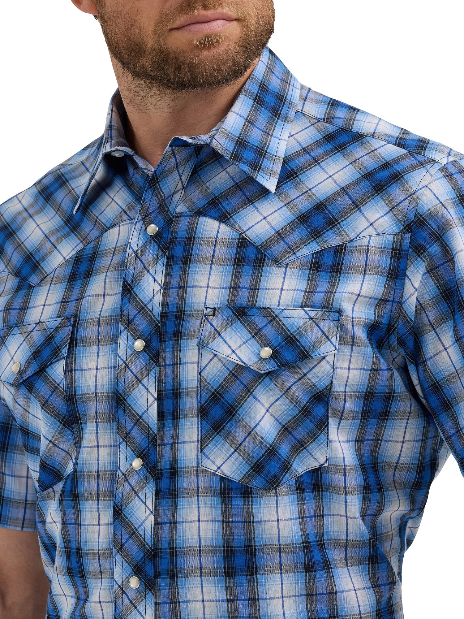 Wrangler® Men's and Big Men's Regular Fit Short Sleeve Western Shirt, Sizes S-5XL