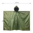 thumbnail image 3 of Lenotos Hooded Rain Poncho for Adult with Pocket, Waterproof Camouflage Poncho, Lightweight Unisex Raincoat Hunting, for Hiking Camping Emergency (Green), 3 of 5