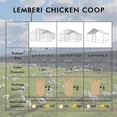 thumbnail image 7 of Vitesse Metal Chicken Coop Spire Roofed Walk in Chicken Run Cage for 6 Chickens, Galvanized Rabbits Duck and Coops,Chicken Pen with Waterproof Cover for Outdoor,Backyard and Farm, 7 of 7