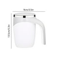 thumbnail image 3 of Automatic Magnetic Stirring Coffee Mug, Rotating Home Office Travel Mixing Cup, Funny Electric Stainless Steel Self Mixing Coffee Tumbler, for Coffee, Milk, Cocoa, Tea, Beverages, 5.3 Inch, 3 of 7