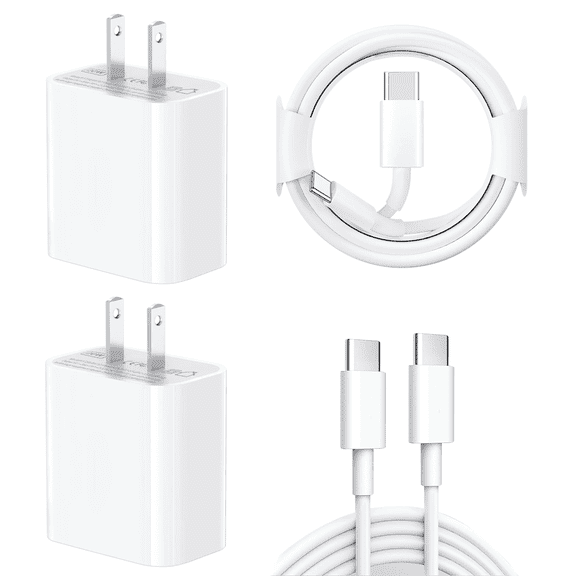 USB C Charger for iPhone 17 16 15 Charger,2Pack 20W Fast Charging Type C Chargers USB C Charger Block with 6FT Cable Compatible with iPhone 17/17 Air/17 Pro/17 Pro Max/iPhone 16/15 Series