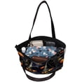 thumbnail image 5 of Witch Hat Canvas Leather Mix Crossbody Bag Twill Sponge Jeanette Hand-held 30x10.5x39cm/11.8x4.1x15.4in, 5 of 5