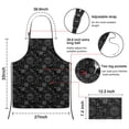 thumbnail image 3 of Black Gothic Sun Planet Pattern Apron-Garden Aprons for Women with Pockets-Cotton Linen Waterproof Kitchen Cooking Gardening Aprons Adjustable for Kitchen,Cooking,BBQ and Salon 33x27 Inch, 3 of 7