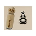 thumbnail image 1 of Wedding Cake with Heart Rubber Stamp for Scrapbooking Crafting Stamping - Small 3/4 Inch, 1 of 7