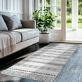 thumbnail image 6 of SONORO KATE 2'x6' Runner Rugs for Hallway, Machine Washable Geometric Stripe Non Slip Soft Indoor Area Carpet, Gray/White, 6 of 8