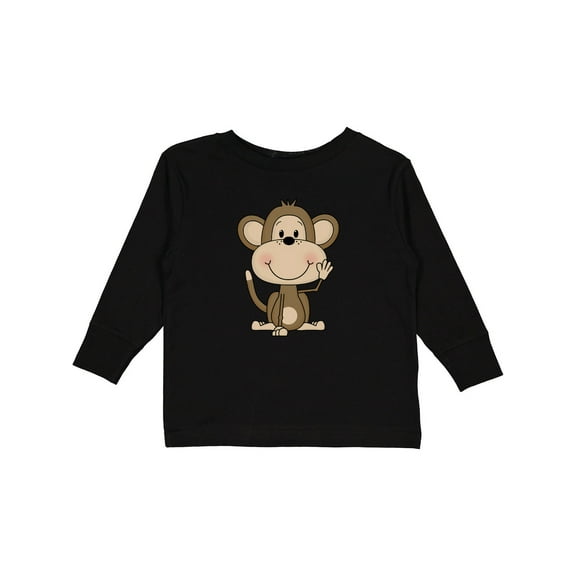 Inktastic Monkey Boys or Girls Long Sleeve Toddler T-Shirt