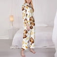 thumbnail image 3 of Fotbe Sloth Yoga Conjunto de Pijama de Manga Larga para Mujer con Estampado, Ropa de Dormir de 2 Piezas, Conjunto de Casa Suave y Cómodo con Bolsillos-X-Large, 3 of 7