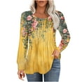 thumbnail image 2 of My Items Ordered by Me Recently Thin Long Sleeve Shirts Women Pleated Round Neck Top Print Long Sleeved shirt, 2 of 5