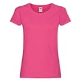 thumbnail image 1 of Fruit of the Loom - Camiseta de manga corta ajustada modelo Lady-Fit Original para mujer (Fucsia), 1 of 2