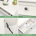 thumbnail image 3 of TC-HOMENY Dual Tilt Out Trash Cabinet, Trash Can with Countertop and Drawer, Free Standing Trash Can Cabinets with Lid Support Hinge, Recycling Cabinet Free Standing For Kitchen, Laundry Room, White, 3 of 8