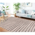 thumbnail image 3 of SAFAVIEH Martha Stewart Hand Drawn Stripe Area Rug, Tilled Soil Brown, 9'6" x 13'6", 3 of 9