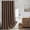 Brown, variant on Beige Scalloped Linen Textured Shower Curtain with 12 Metal Hooks, Heavy Duty Washable Waterproof Fabric, Neutral Thick Cloth Shower Curtains with Black Border for Bathroom Bathtub, 72x72 Inch Cream