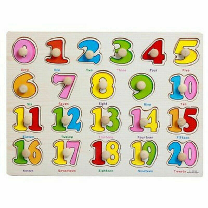 Kids Alphabet learning educational toy ABC Numbers 123 wooden Prek
