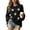 Black, variant on Enjoytime Long Sleeve Tops for Women Floral Knitted Crew Neck Pullover Sweater Fall Casual Plus Size Womens Clothing
