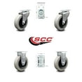 thumbnail image 2 of 3 Inch Thermoplastic Wheel Top Plate Caster Set 2 Swivel 2 Rigid Service Caster, 2 of 2