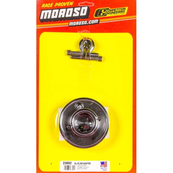 Moroso Oil Filter Adapter Chevy V8 P/N 23692