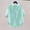 Green, variant on HOMBOM Women Button down Shirts Breathable High-Low White Collared Short Sleeve Solid Loose Fit Blouses L