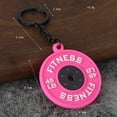 thumbnail image 3 of Creative Fitness Keychain Set - Barbell & Dumbbell Backpack Pendant, Gym Peripheral Gift for Fitness Enthusiasts, Durable Metal Water Cup Charm, Perfect Christmas & Valentine's Day Gift, Pink, 3 of 5