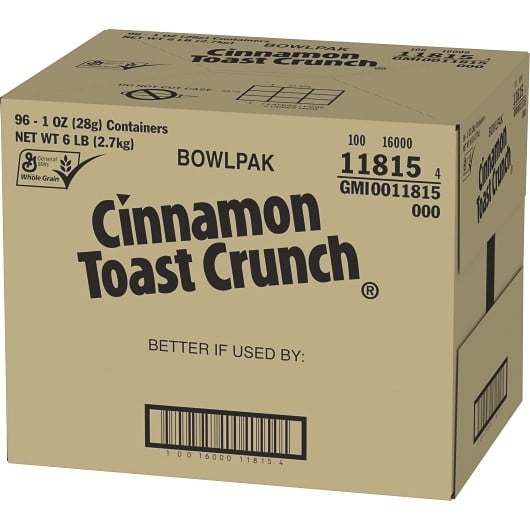 Cinnamon Toast Crunch Cereal, 1 Ounce, 96 Per Case