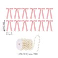 thumbnail image 3 of Christmas Bow Ornament Set With Pearl Chain DIY Holiday Hanging Decor Kit For Xmas Tree Party Garland Making, 3 of 6