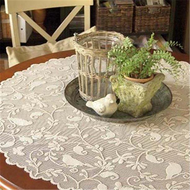 Heritage Lace BG-4500C 45 in. Bristol Garden Round Table Topper