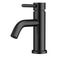 thumbnail image 4 of Camile Single Handle Lavatory Faucet With Drain Kit Included In Matte Black, 4 of 7