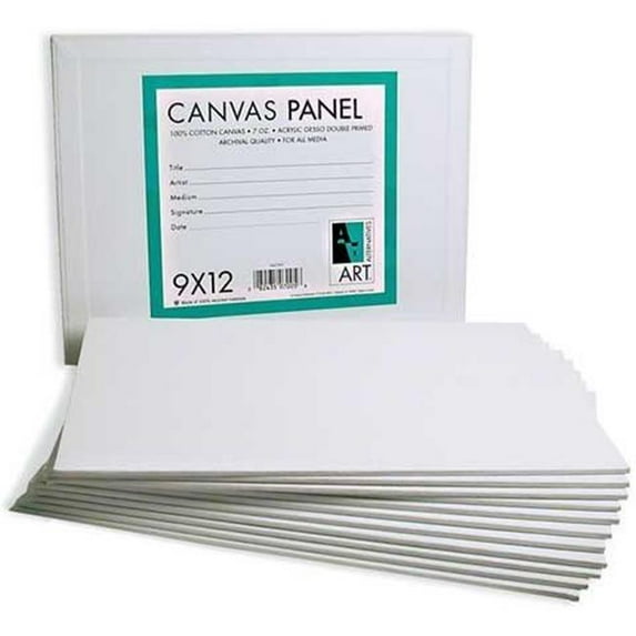 Nicole SbaCNV4002-CL 8 x 10 inch Pre-primed Canvas Panels, Boards - Lot of 6