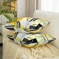 thumbnail image 4 of Modern Yellow Black Grey Throw Pillow Covers 22x22 Inch Set of 2,Watercolor Oil Painting Pillow Covers,Geometry Circles Cushion Covers,Contemporary Art Bedroom Decor Decorative Square Pillow Cases, 4 of 7