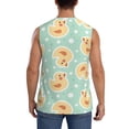 thumbnail image 4 of Lsque Cute Duck Print Men's Cotton Blend Sleeveless Muscle Shirts (S-3XL)- Moisture Wicking, Odor Protection, UPF 30+,Small, 4 of 8