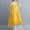 Yellow, variant on Hvot&aat Women's Summer V Neck Midi Dress Loose Fit Faux Silk Solid color Dress Casual Flowy Swing Sundress