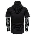thumbnail image 4 of Playeras Cuello V Para Hombre, Conjunto De Dos Piezas De Camiseta Y Pantalones Cortos De Manga Corta Con Estampado Masculino, Camisa Estampada Y Pantalón Corto., 4 of 4