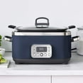 thumbnail image 5 of GreenPan 6-Quart, 14-in-1 Slow Cooker, Family Size, Ceramic Nonstick, Dishwasher Safe Parts, Oxford Blue, 5 of 11