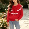 thumbnail image 6 of Jalioing Girls Cute Sweaters Long Sleeve Collared Sweater Pullover Fashion Casual Thermal Knit Tops Winter Clothes, 6 of 7