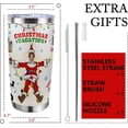 thumbnail image 2 of Christmas Vacation Tumbler with Lid and Straw, Xmas Santa Clark Stainless Steel Travel Coffee Cup, Funny Christmas New Year Gifts, 20oz Double Wall Vacuum Insulated Mug, 2 of 6