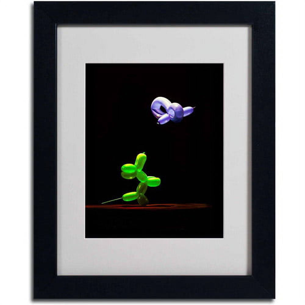 Trademark Fine Art "Balloon Puppy" by Roderick Stevens, Black Frame