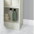 White Bathroom Linen Stand with 4 Shelves, Zenna Home