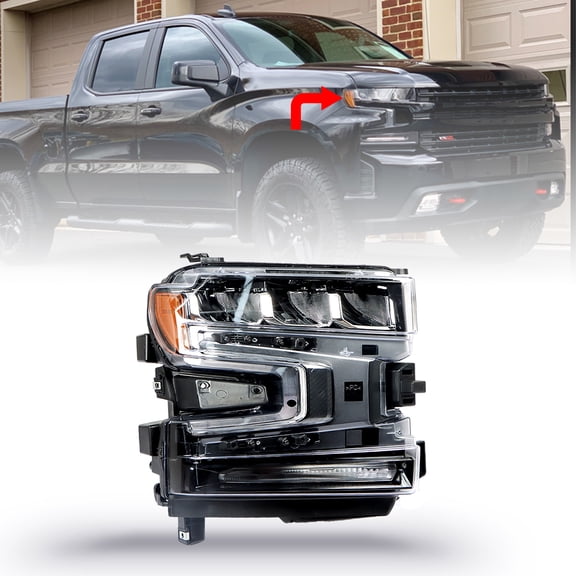 labwork Headlight Assembly Replacement for 2019 2020 Chevrolet Silverado 1500 LED Right Passenger Side Headlamp GM2503497 84621851