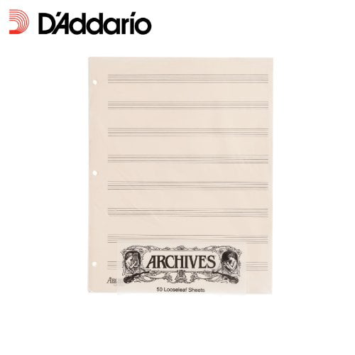 DAddario LL12S Archives Looseleaf Manuscript Paper
