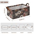 thumbnail image 3 of Luxury Leopard with Flowers Collapsible Storage Bins Fabric Shelf Baskets with Handles 16.9"x11.4"x7.7" Closet Organizer, 3 of 8